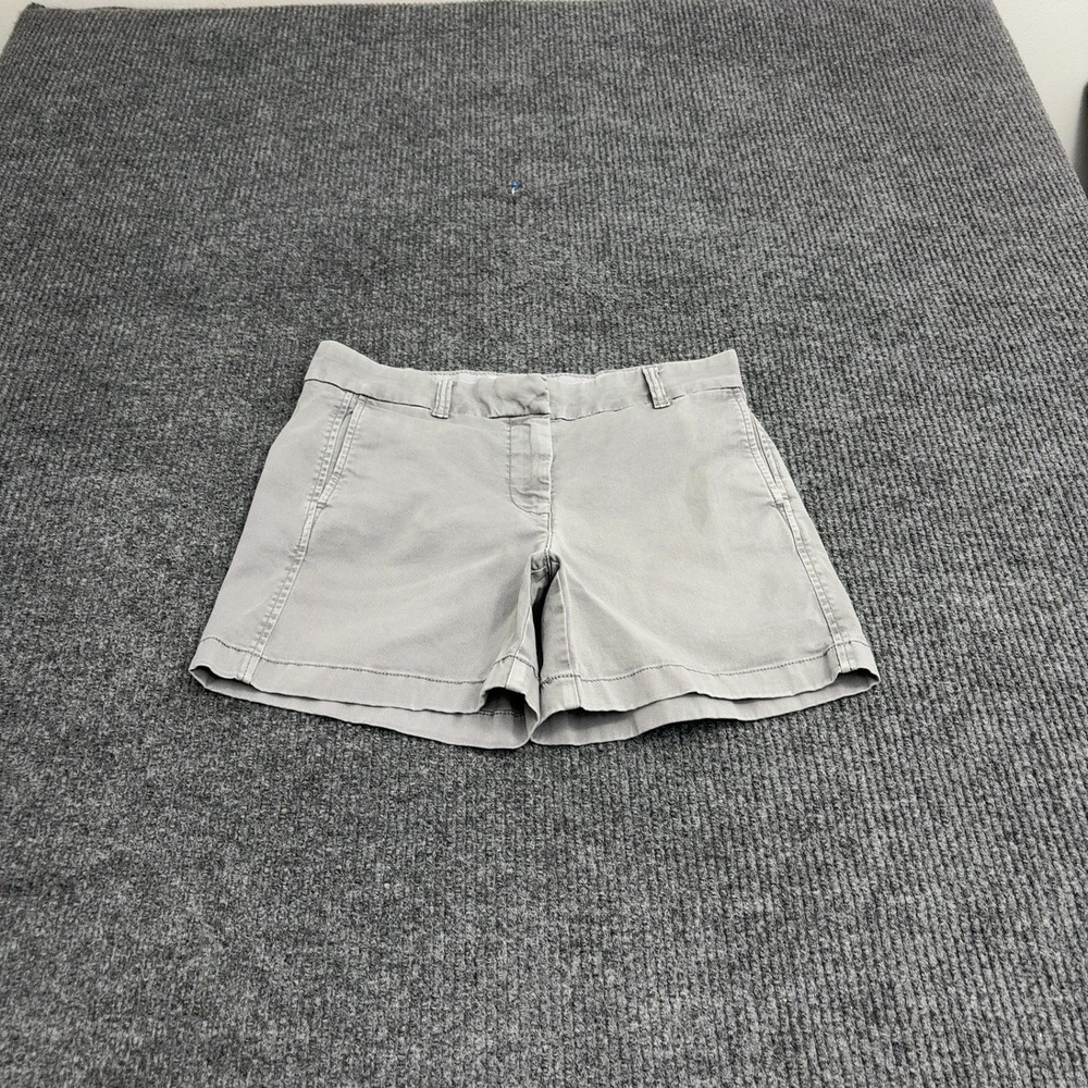 J Crew Shorts Womens 6 Grey Cotton Stretch Chino Casual Summer Preppy